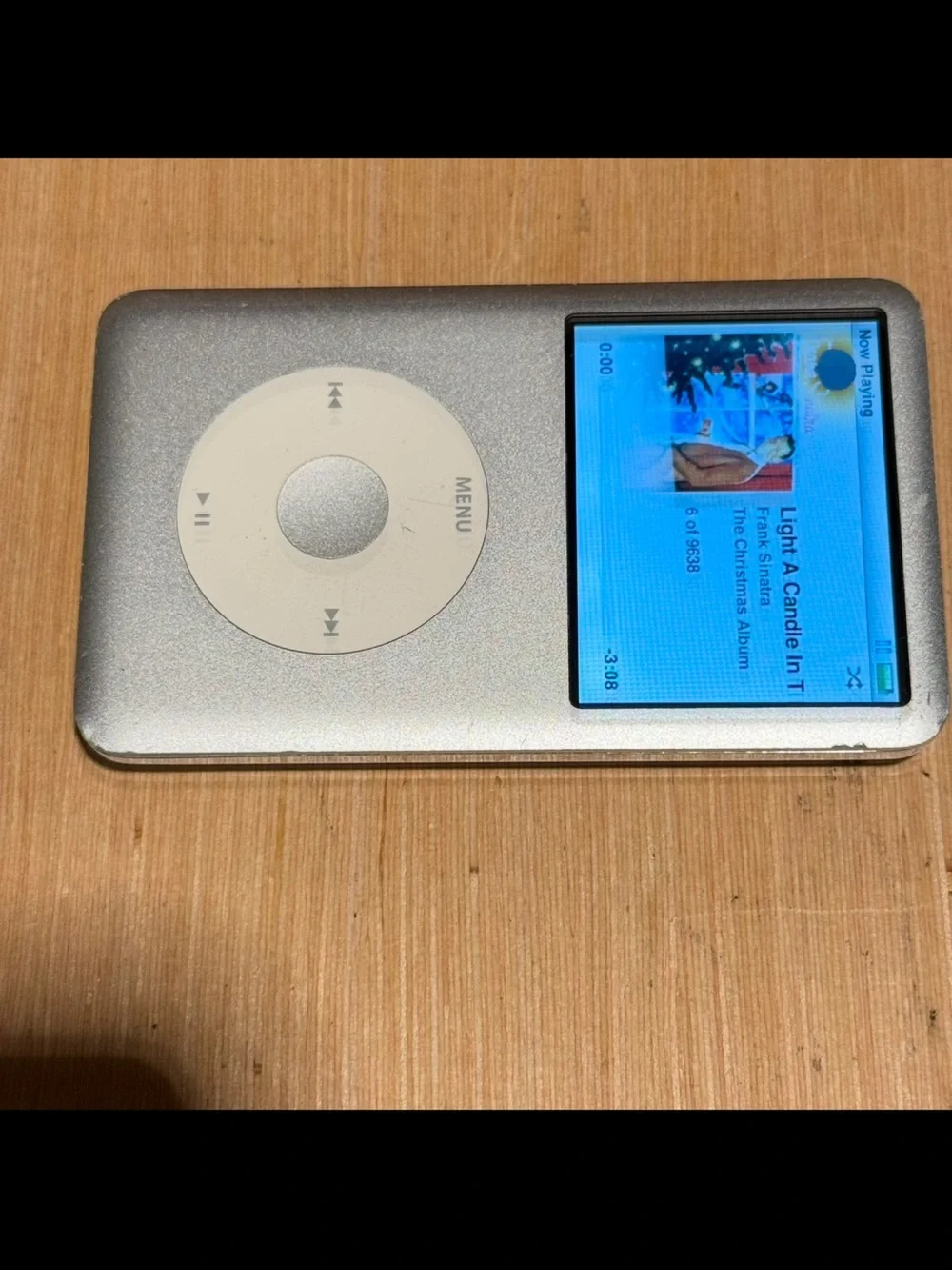 iPod Classic 6thGen 120GB Silver-A1238 Tested Good w/Charg-9638-Songs Read Info!